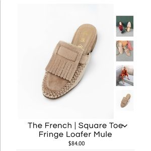 Mi.iM The French Square Toe Loafer Size 10 Nude